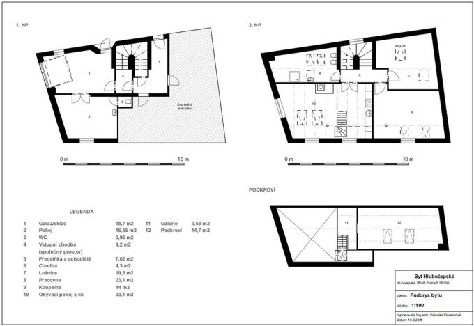 Prodej rodinného domu, Praha - Hlubočepy, Hlubočepská, 156 m2