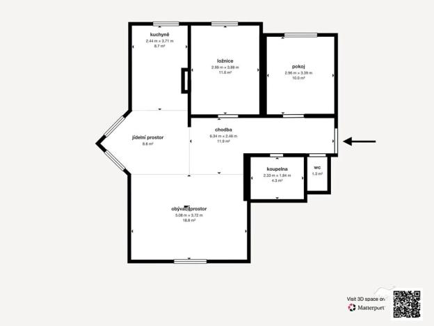 Prodej bytu 3+kk, Tlučná, U Špejcharu, 78 m2