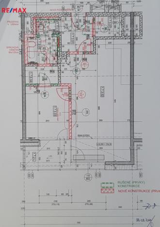Pronájem bytu 2+kk, Brno - Ponava, U Červeného mlýna, 57 m2