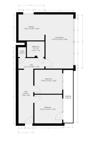 Pronájem bytu 3+kk, Praha - Krč, Kukučínova, 67 m2