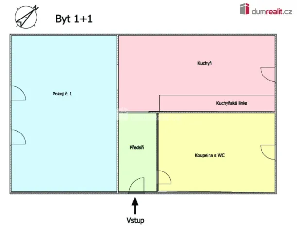 Prodej bytu 1+1, Nejdek, Poštovní, 35 m2