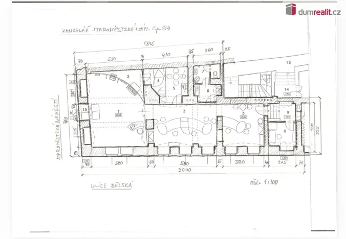 Pronájem kanceláře, Mladá Boleslav - Mladá Boleslav I, Bělská, 118 m2