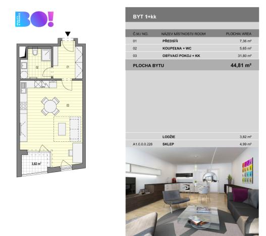 Pronájem bytu 1+kk, Ostrava, F. X. Riepla, 45 m2