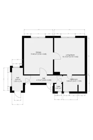 Pronájem bytu 2+kk, Praha - Chodov, Medkova, 45 m2