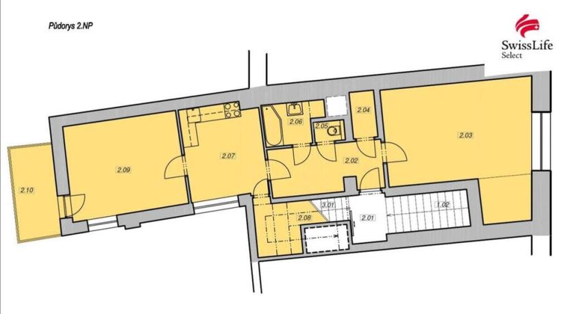 Prodej bytu 2+1, Jimramov, náměstí Jana Karafiáta, 74 m2
