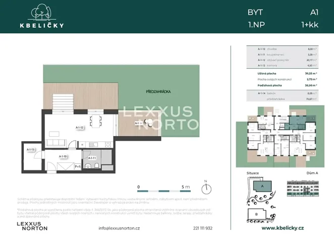 Prodej bytu 1+kk, Praha - Kbely, Hůlkova, 39 m2