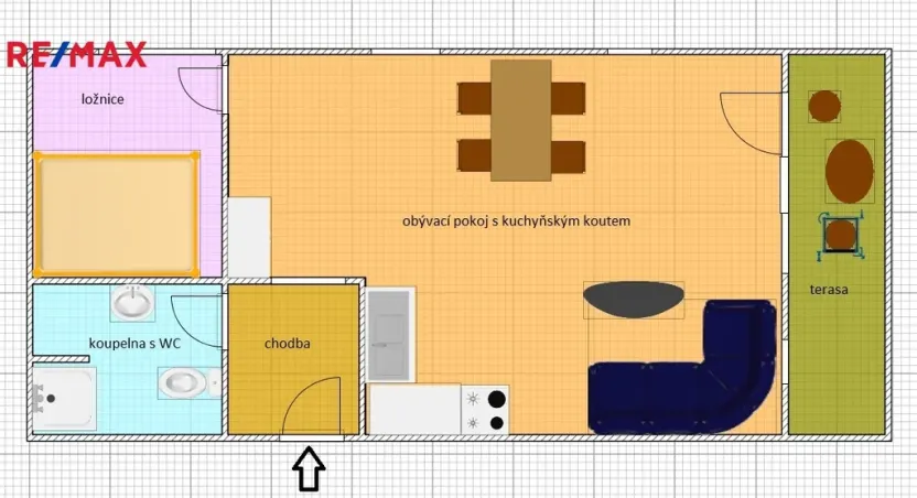 Pronájem bytu 2+kk, Hradec Králové - Nový Hradec Králové, Pod Zámečkem, 50 m2