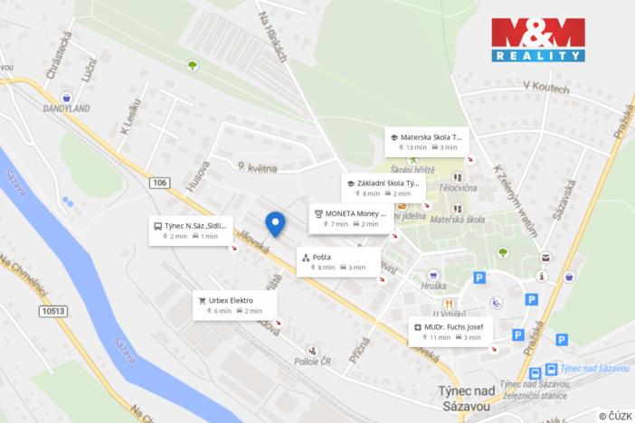 Pronájem bytu 3+1, Týnec nad Sázavou, Jílovská, 61 m2