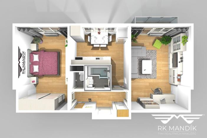 Prodej bytu 2+1, Praha - Letňany, Vítkovická, 48 m2