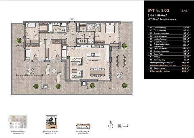 Prodej bytu 5+kk, Praha, 160 m2