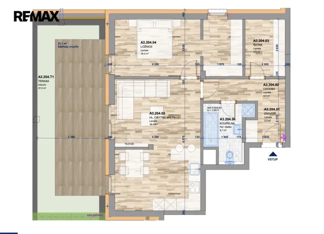 Prodej bytu 2+kk, Zlín, Tyršovo nábřeží, 66 m2