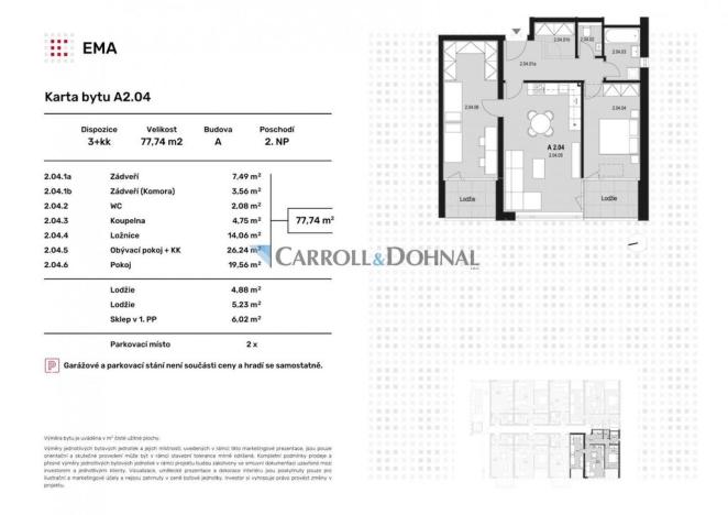 Prodej bytu 3+kk, Ostrava - Slezská Ostrava, U Hájenky, 77 m2
