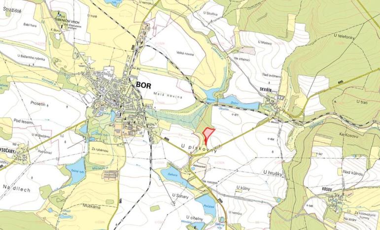 Prodej pole, Bor, 14739 m2