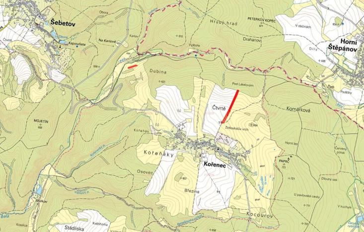 Prodej podílu louky, Kořenec, 5768 m2