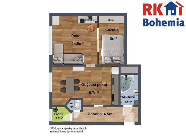 Prodej bytu 2+kk, Praha - Libeň, Františka Kadlece, 52 m2