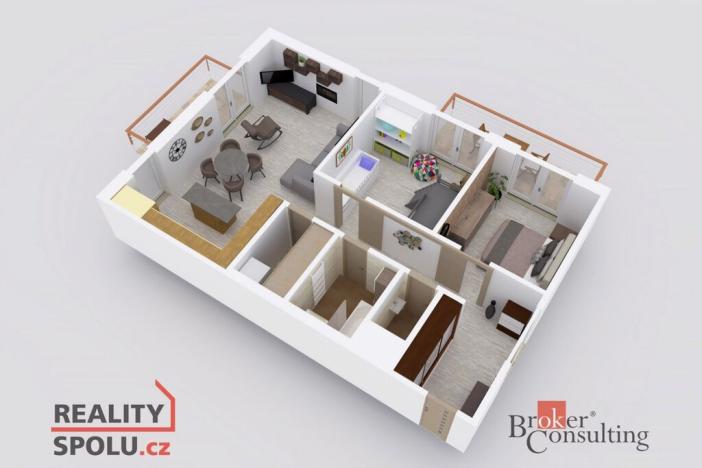 Prodej bytu 3+kk, Rajhrad, Masarykova, 89 m2