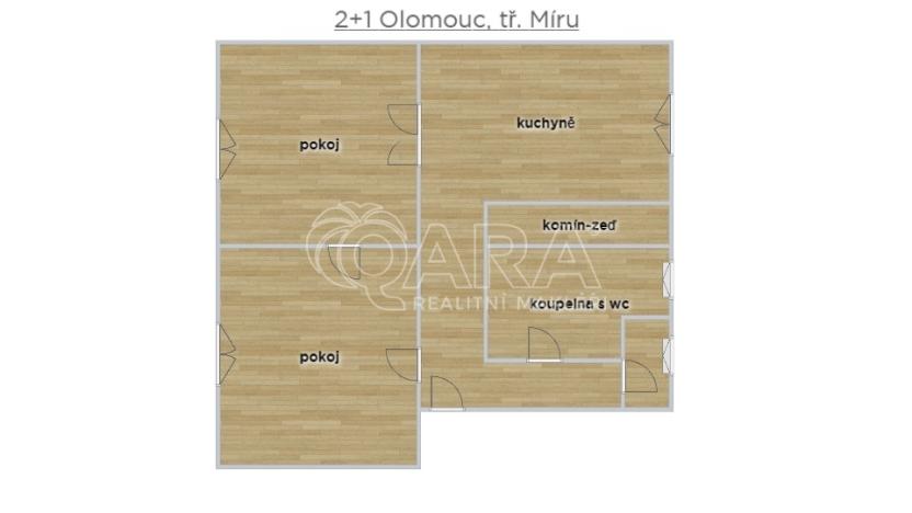 Pronájem bytu 2+1, Olomouc - Nová Ulice, tř. Míru, 50 m2