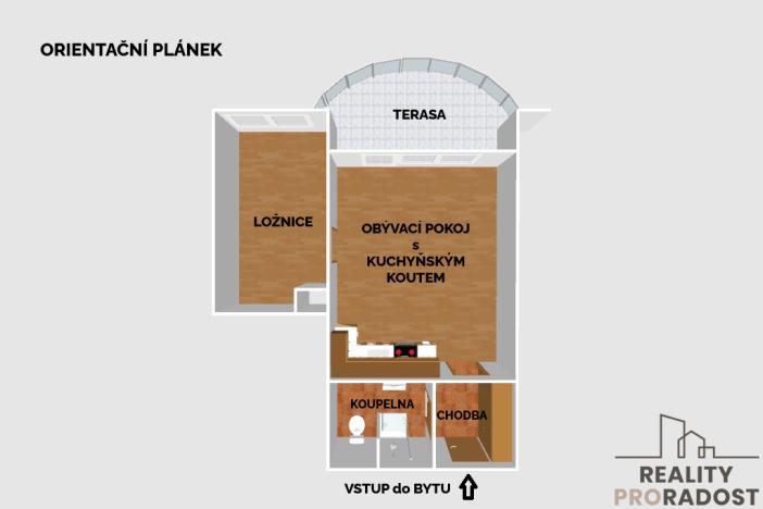 Pronájem bytu 2+kk, Olomouc - Nová Ulice, Na Tabulovém vrchu, 50 m2