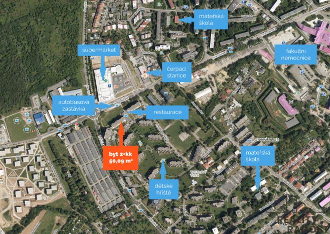 Pronájem bytu 2+kk, Olomouc - Nová Ulice, Na Tabulovém vrchu, 50 m2