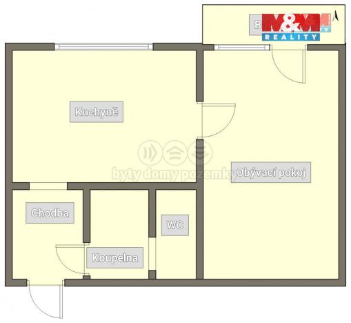Pronájem bytu 1+1, Jindřichův Hradec - Jindřichův Hradec III, sídliště Vajgar, 36 m2