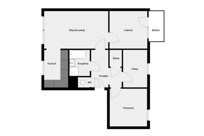 Prodej bytu 4+1, Tábor, Havanská, 74 m2