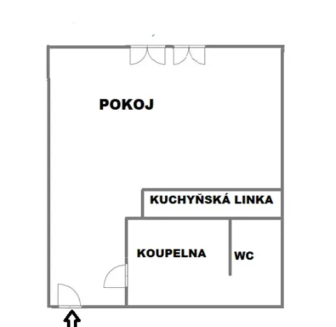 Pronájem bytu 1+kk, Hradec Králové, třída Edvarda Beneše, 30 m2