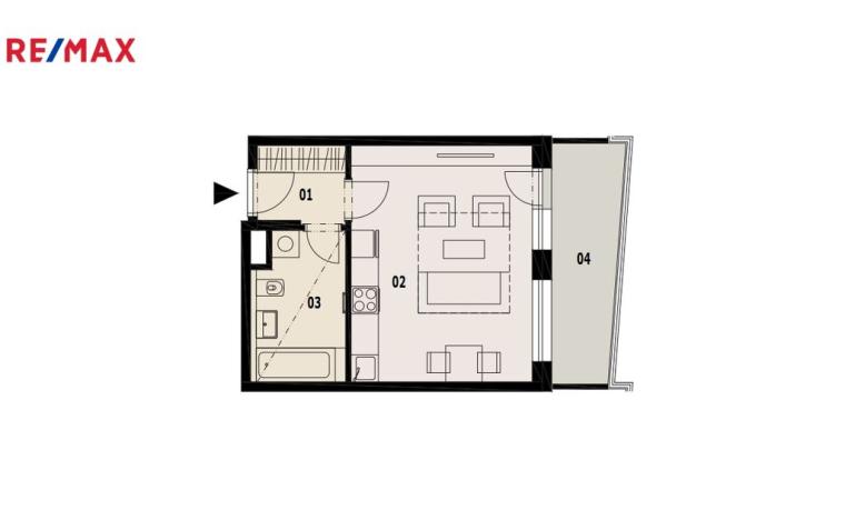 Pronájem bytu 1+kk, Praha - Žižkov, Olgy Havlové, 32 m2