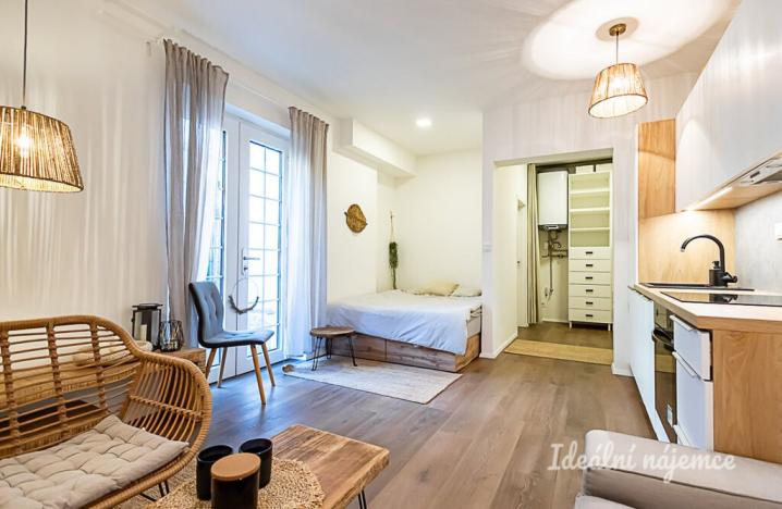 Pronájem bytu 1+kk, Praha - Hlubočepy, Pod Žvahovem, 28 m2