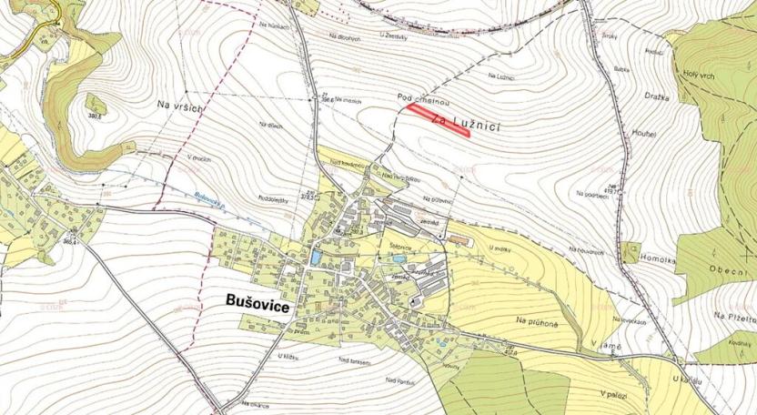 Prodej pole, Bušovice, 5107 m2
