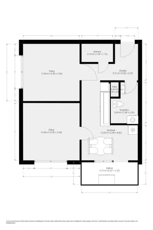 Pronájem bytu 2+1, Břeclav, J. Palacha, 48 m2