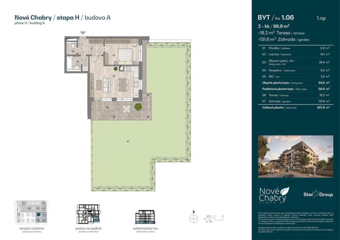 Prodej bytu 2+kk, Praha - Dolní Chabry, Sumova, 56 m2