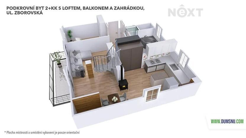 Pronájem bytu 2+kk, Šumperk, Zborovská, 83 m2