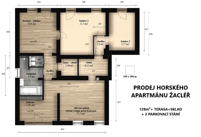 Prodej bytu 3+kk, Žacléř, J. A. Komenského, 128 m2