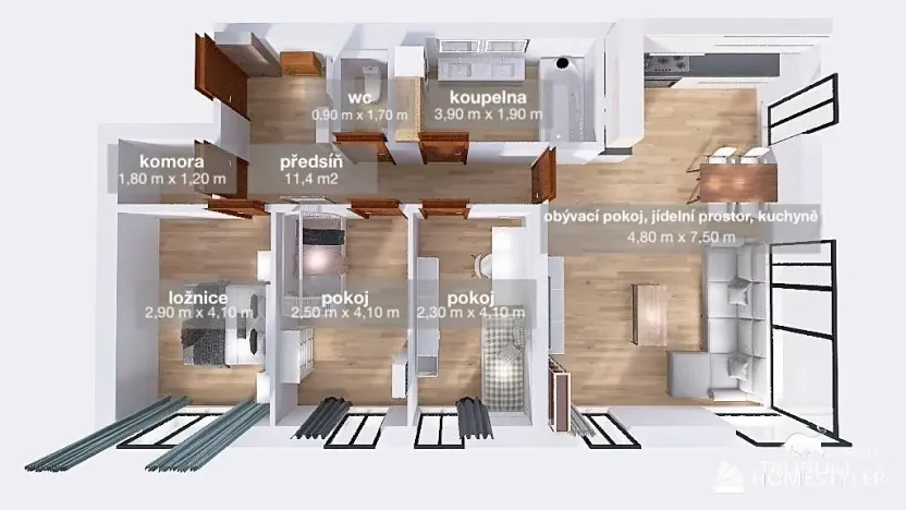 Prodej bytu 4+kk, Plzeň, Nemocniční, 95 m2