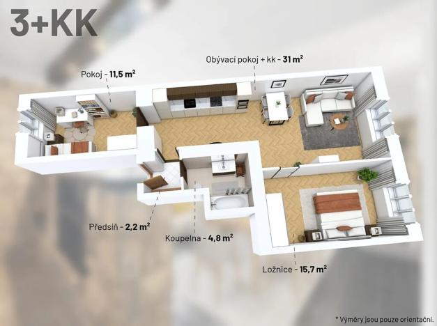 Prodej bytu 2+1, Praha - Střešovice, Za Hládkovem, 67 m2