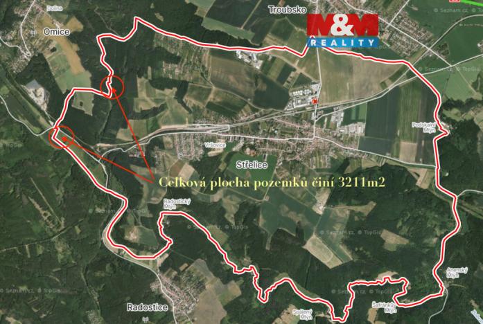 Prodej louky, Střelice, 3211 m2