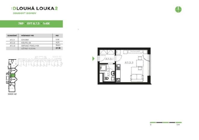Pronájem bytu 1+kk, České Budějovice - České Budějovice 2, Volejbalistů, 28 m2