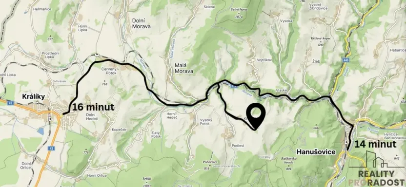 Prodej pozemku pro bydlení, Malá Morava - Křivá Voda, 1669 m2