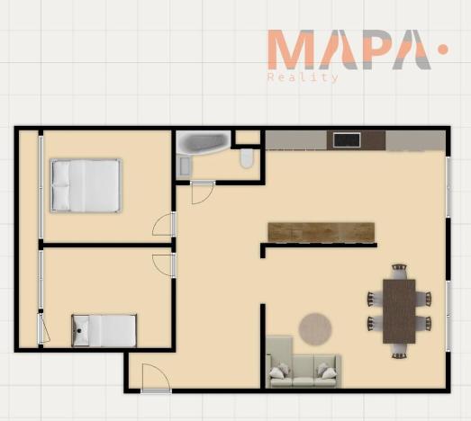 Prodej bytu 3+1, Most, Františka Malíka, 69 m2