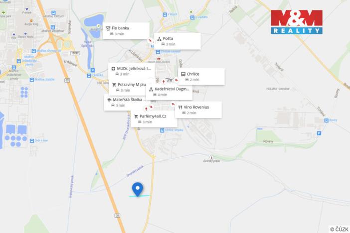 Prodej pole, Brno - Chrlice, 3801 m2