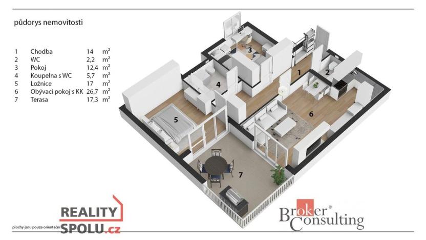 Prodej bytu 3+kk, Praha - Záběhlice, Mikanova, 95 m2