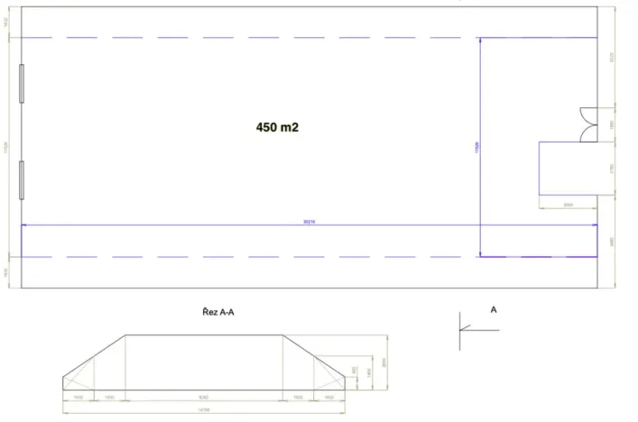 Pronájem skladu, Jirny, Tovární, 447 m2