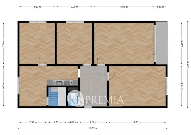 Pronájem bytu 4+1, Litvínov - Horní Litvínov, U Zámeckého parku, 77 m2