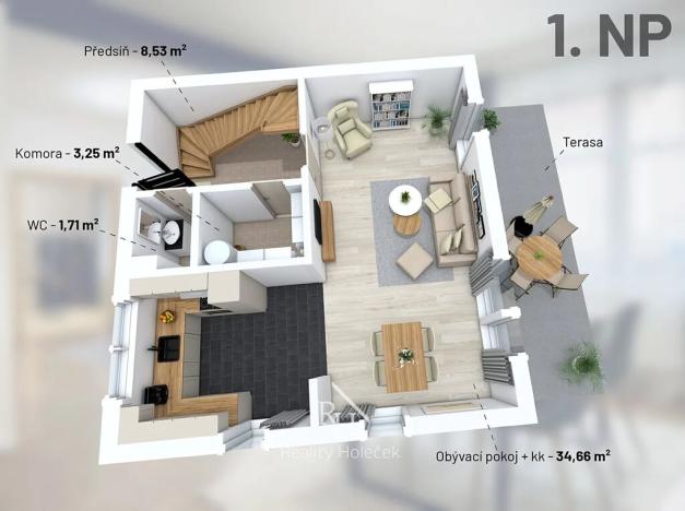 Prodej bytu 4+kk, Dřetovice, 95 m2