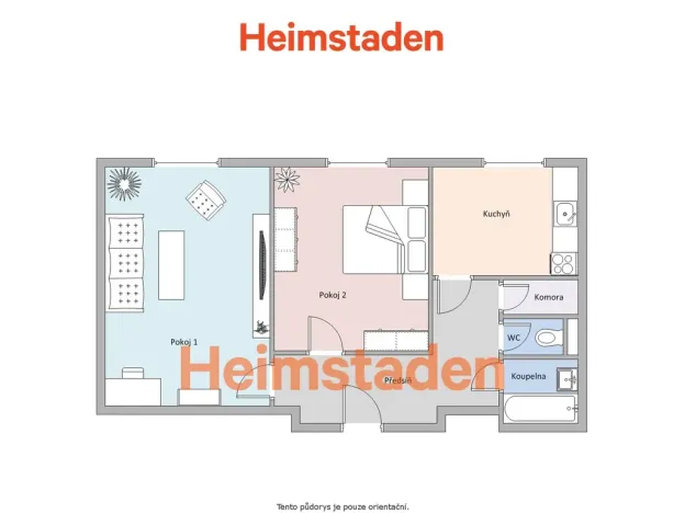 Pronájem bytu 2+1, Havířov - Město, Beethovenova, 56 m2
