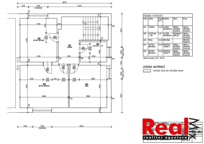 Pronájem bytu 3+kk, Lažany, 69 m2