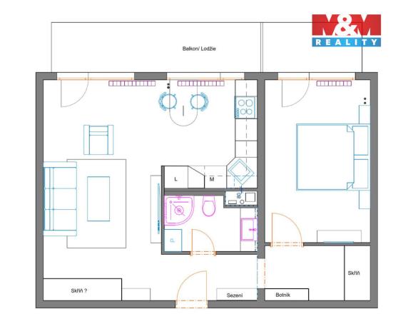 Prodej bytu 2+kk, Teplice - Trnovany, Jana Koziny, 56 m2