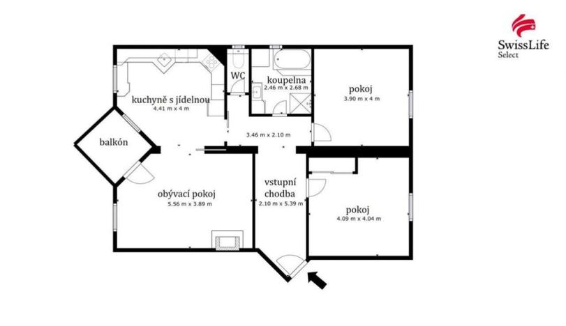 Prodej bytu 3+1, Moravské Budějovice, Na Výsluní, 93 m2