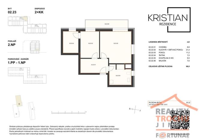 Prodej bytu 2+kk, Hradec Králové, Pod Zámečkem, 66 m2