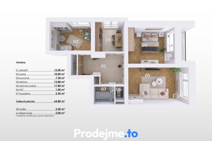 Prodej bytu 3+1, Brno - Staré Brno, Bezručova, 65 m2